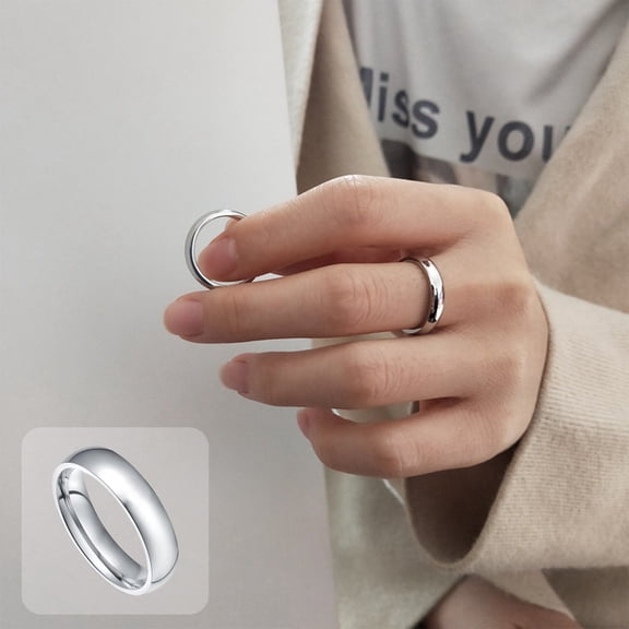 Teissuly Titanium Steel Ring Stainless Steel Non Fading Ring Student Couple Ring Fresh Generous Versatile Elegant Stylish And Stylish Without Losing Style