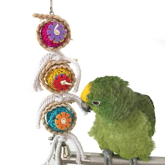 Teissuly Toy for birds, lovebirds, parakeets, wavy parakeets, to hang in the cage