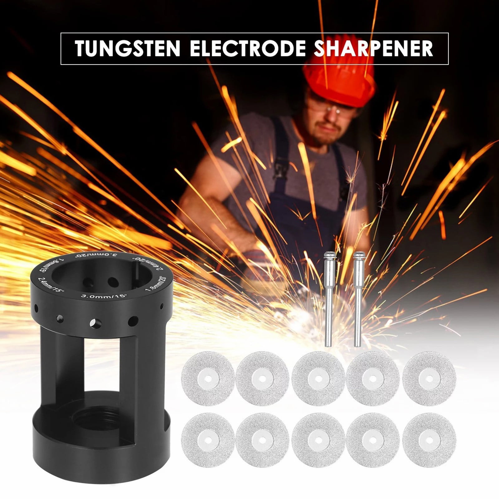 Teissuly Tungsten Electrode Grinder Sharpener Universal ALUMINUM TIG