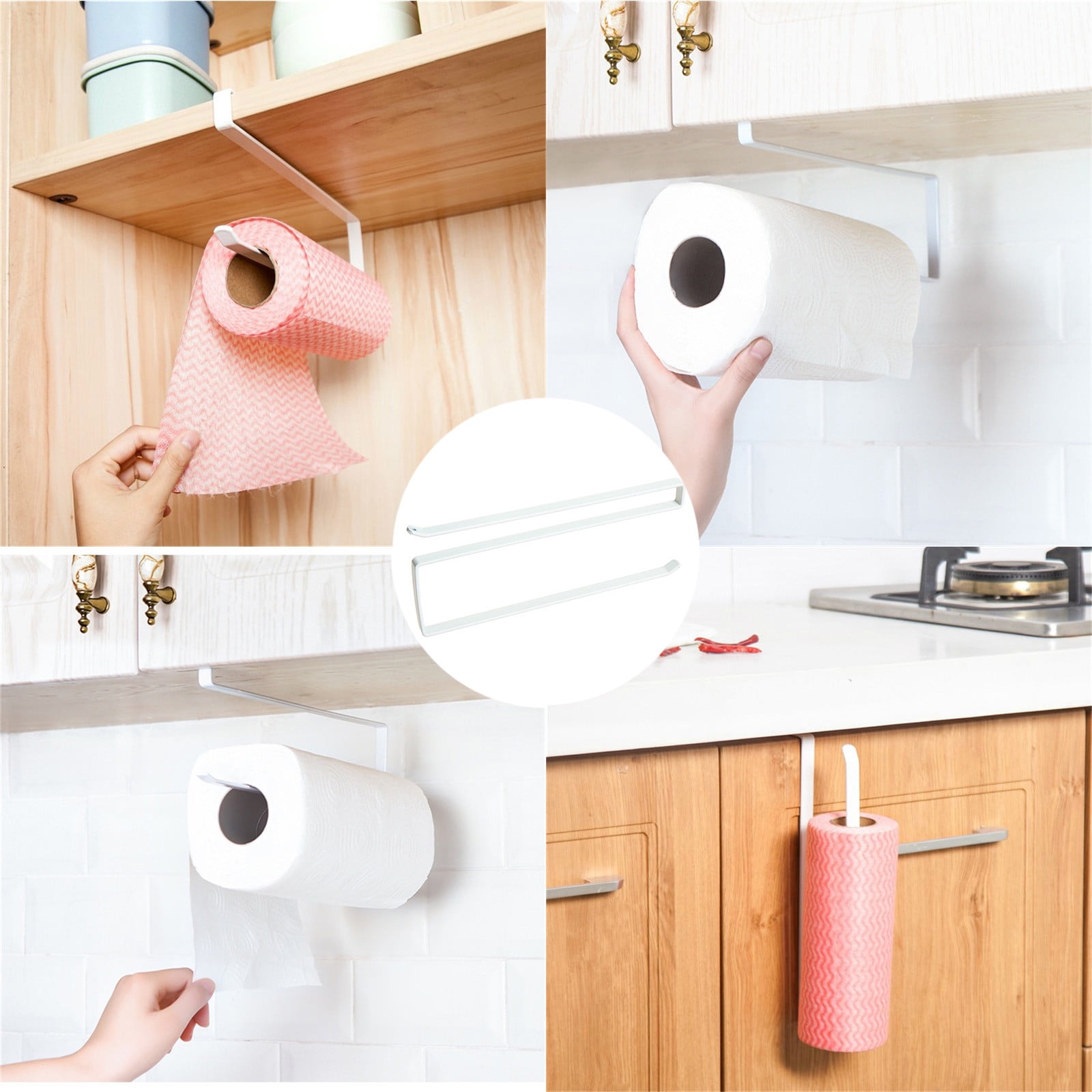 Teissuly Under Paper Towel Holder Paper Towels Holder for Kitchen, Under Counter Paper