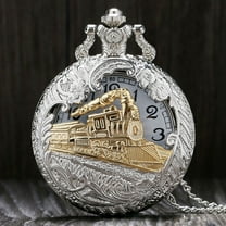 Teissuly Vintage Wand Pendant Pocket Quartz Pocket Watch Necklace
