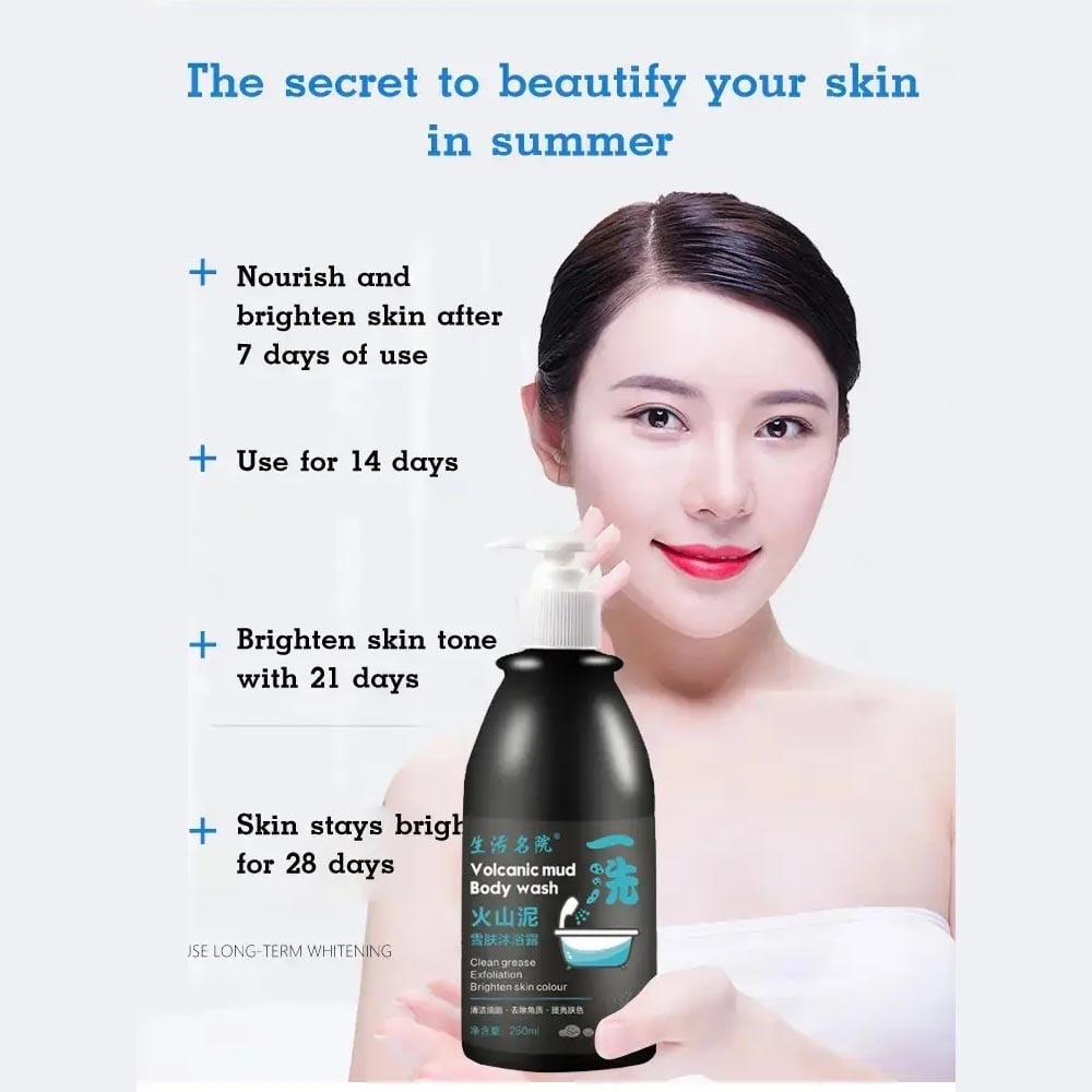 Teissuly Volcano Mud Shower Gel For Deep Cleansing, Rejuvenation