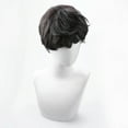 thumbnail image 1 of Teissuly Wigs Cosplay Short Natural Hair Mixed Dark Black Handsome Wig Men's, 1 of 5