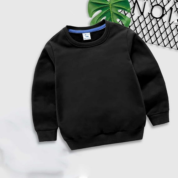 Teissuly Winter Kids Hoodies Boys Girls Children Solid Color Children's Sweater Pullover Outerwear
