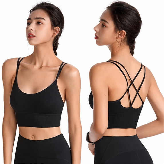 Teissuly Woman Bras With String Quick Dry Shockproof Running Fitness Large Size Underwear