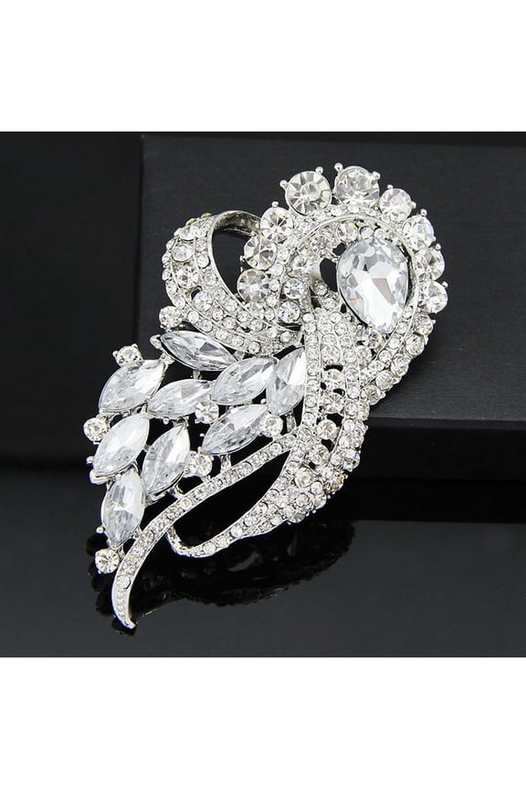 Women Bridal Bouquet Rhinestone Crystal Brooch Pin Brooches