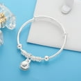 thumbnail image 1 of Teissuly Women Fashion Jewelry 925 Plated Bell Bead Bangle Bracelet Beautiful Gift, 1 of 7