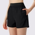 thumbnail image 1 of Teissuly Women'S Solid Color Casual Drawstring Sports Shorts With Pocket, 1 of 7