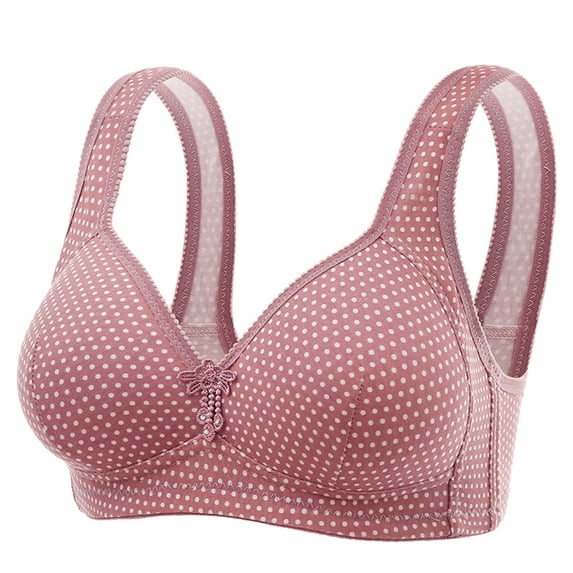 Teissuly Women Sexy Plus Size Solid Color Steel Non-Magnetic Buckle Underwear Brasp