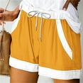 thumbnail image 1 of Teissuly Women Summer Illustration Lace Up Elastic Pocket Casual Shorts, 1 of 5