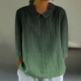 thumbnail image 1 of Teissuly Women's Casual Retro Style Casual Print 3/4 Sleeve Top V Sleeve Top/shirt, 1 of 5