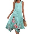 thumbnail image 1 of Teissuly Women's Casual Summer Dress Sleeveless Sundress Hankerchief Hem Maxi Tank Dresses Beach Dress With Pockets, 1 of 5