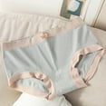 thumbnail image 1 of Teissuly Women's Color Underwear Sweet Breathable Mid-Waist Sexy Lace Seamless Briefs, 1 of 3
