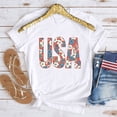 thumbnail image 1 of Teissuly Women's Fashion Independence Day Printed Short Sleeved Round Neck T-shirt Top, 1 of 6