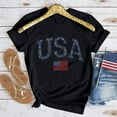 thumbnail image 1 of Teissuly Women's Fashion Independence Day Printed Short Sleeved Round Neck T-shirt Top, 1 of 6