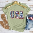 thumbnail image 1 of Teissuly Women's Fashion Independence Day Printed Short Sleeved Round Neck T-shirt Top, 1 of 6