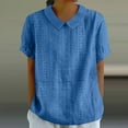 thumbnail image 1 of Teissuly Women's Fashion T-Shirt Short Sleeve V-Neck Sweatshirt Tops Blouse, 1 of 6