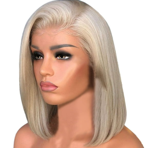 Teissuly Women's Fashion Wig Gold Synthetic Hair short Wigs straight Wig