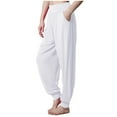 thumbnail image 1 of Teissuly Women's Loose High Waist Pants Workout Out Casual Trousers Yoga Gym Pants, 1 of 5