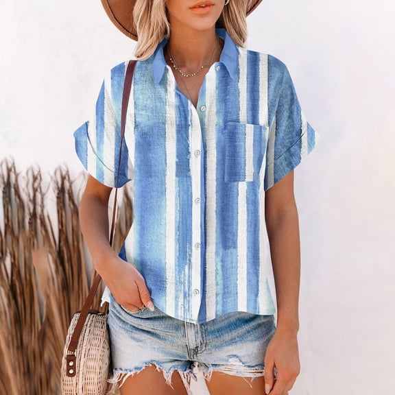 Teissuly Women's New Printed Big Size Loose Shirt Top