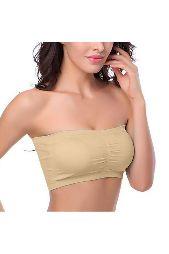 Women's One-Piece Bra Everyday Underwear Strapless Polishing Bra Bandeau