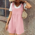 thumbnail image 1 of Teissuly Women's Printed Summer Sleeveless Backless Casual Backpack Pants Jumpsuit Pants, 1 of 9