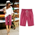 thumbnail image 1 of Teissuly Women's Solid Color Fashionable Temperament Five Part Pants And Shorts, 1 of 3