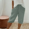 thumbnail image 1 of Teissuly Women's Solid Color Shorts Casual Women's Shorts Capris, 1 of 8