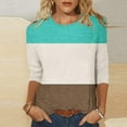 thumbnail image 1 of Teissuly Women's Summer Fashion Slim Tie Round Neck Short Sleeve T-shirt, 1 of 5