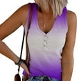 thumbnail image 1 of Teissuly Women's Summer Fashion V-neck T-Shirt Casual Sleeveless Printing Tank Vest Tops, 1 of 5