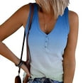 thumbnail image 1 of Teissuly Women's Summer Fashion V-neck T-Shirt Casual Sleeveless Printing Tank Vest Tops, 1 of 5