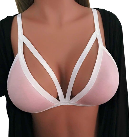 Teissuly Womens Sexy Pure Bralette Pure Three Quarters Unpadded Bra