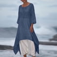 thumbnail image 1 of Teissuly Womens Spring And Summer Round Neck Short Sleeve Loose Casual Cotton, 1 of 6