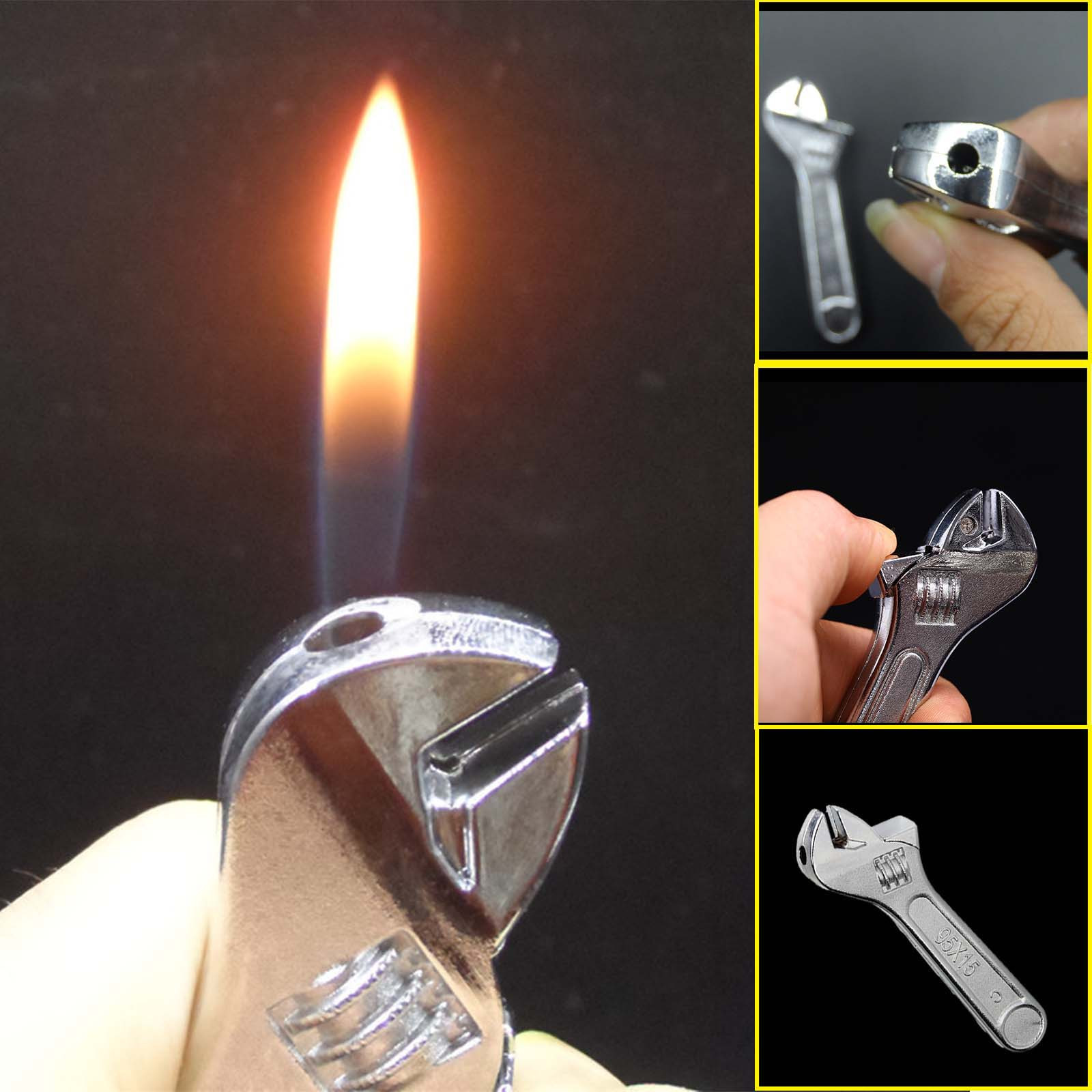 Teissuly Wrench Shaped Butane Lighter Collectible Refillable Novelty