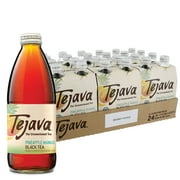 Tejava Unsweetened Pineapple Mango Black Tea Glass Bottles, 12 Fl Oz, 24 Pack