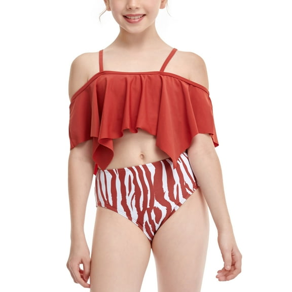 Tejiojio 2024 Mother and Daughter Two Bikini Family Matching Swimsuit Girls Swimwear Deals