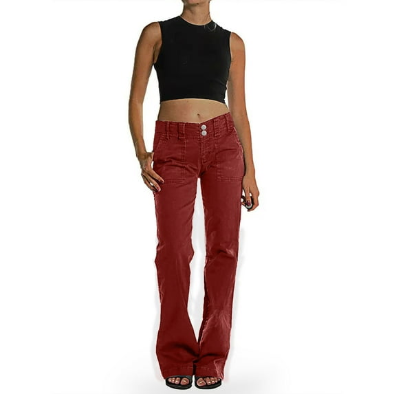 Tejiojio 2025 Premium Womens Straight Jeans Women's Embroidered Pocket Low Rise Skinny Denim Pants Womens Skinny Jeans