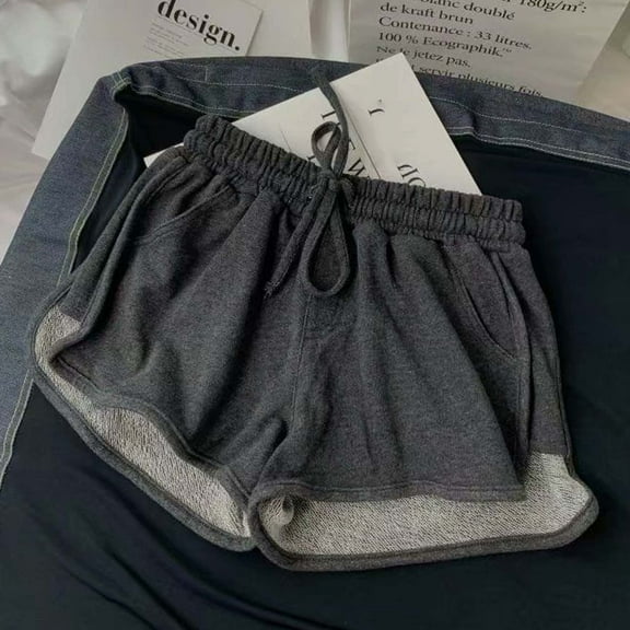 Tejiojio Active Women's Summer Clearance Fashion Womens Drawstring Casual Elastic Waist Loose Solid Shorts Pants