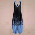 thumbnail image 1 of Tejiojio Active Women's Summer Clearance Women Fashion Funny Casual Vintage Print Backless V-Neck Sleeveless Playsuit Jumpsuit, 1 of 3