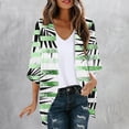 thumbnail image 1 of Tejiojio Cardigan 3/4 Sleeve Sweaters for Women Lightweight Petite Long Sleeve Printing Casual Tops Blouse with Pocket Cardigan, 1 of 6