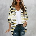 thumbnail image 1 of Tejiojio Cardigan 3/4 Sleeve Sweaters for Women Lightweight Petite Long Sleeve Printing Casual Tops Blouse with Pocket Cardigan, 1 of 6