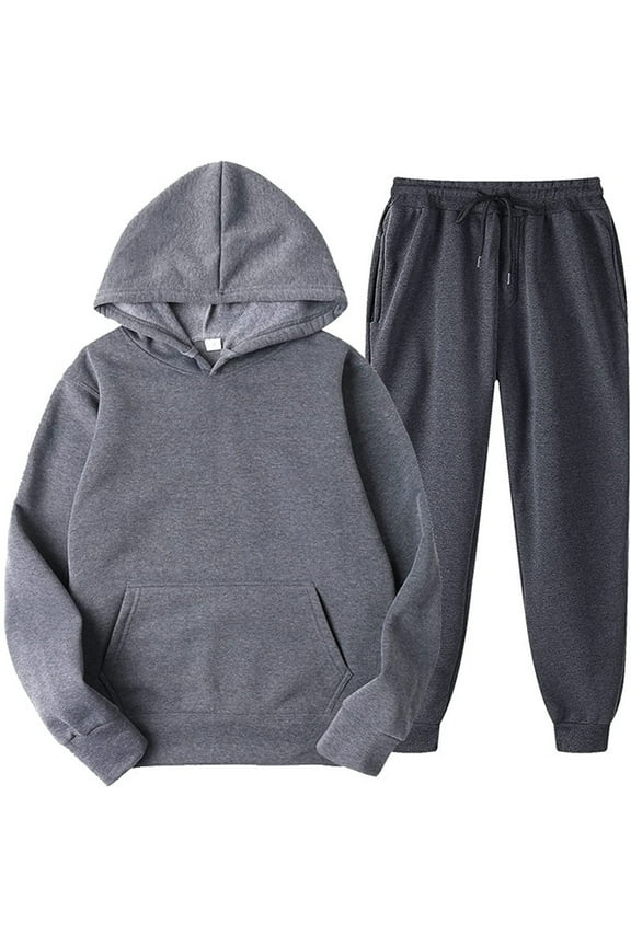 Clearance 2PCS Outfits Men's And Women's Sports Tracksuits Long Sleeve Pullover Hoodies Sweatshirt And Sweatpants Fall Winter Suit