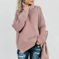 thumbnail image 1 of Tejiojio Clearance All Season Soft cloth Women's Casual Solid Color Casual Thick Line Long Sleeve Turtleneck Sweater, 1 of 7