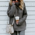 thumbnail image 1 of Tejiojio Clearance All Season Soft cloth Women's Casual Solid Color Casual Thick Line Long Sleeve Turtleneck Sweater, 1 of 7
