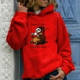 thumbnail image 1 of Tejiojio Clearance Fashion Women Long Sleeve Printing Collar Hooded Sweatshirt Pullover Top, 1 of 6