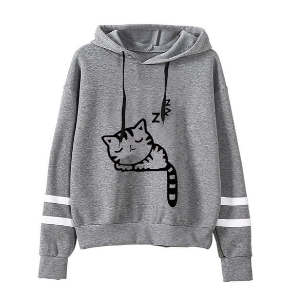 "Tejiojio Clearance Hoodies for Women,Print Long Sleeve Pullover Warm Winter Hoodie Outdoor Casual Sweatshirts With Pocket"