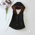 thumbnail image 1 of Tejiojio Clearance Jackets Women Solid Short Outerwear Cotton Jackets Pocket Loose Stand Vest Coats, 1 of 2
