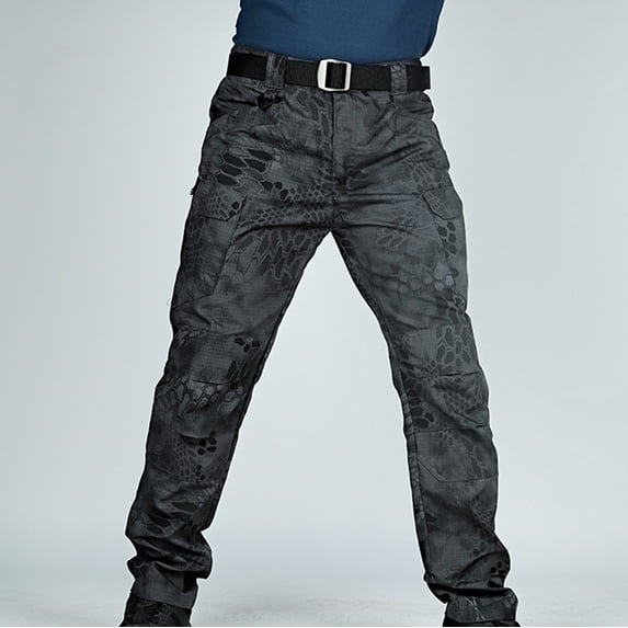 Tejiojio Clearance Men's Pants Multiple Pockets Cargo Trousers Work Wear Combat Cargo Pocket