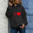 thumbnail image 1 of Tejiojio Sweatshirts Autumn Winter Ladies Long-Sleeved Pullover Print Round Neck Hooded Sweatshirt, 1 of 5