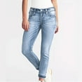 thumbnail image 1 of Tejiojio Women Jeans Women's Embroidered Pocket Low Rise Skinny Denim Pants Ladies'Slim Suit Plus Size High Stretch Jeans, 1 of 8